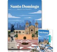 Rompecabezas Viaje a Santo Domingo Rompecabezas 1000 Piezas para Adultos, Juegos Educativos Decoración del Hogar Oferta como Regalos para Toda la Familia 26x38cm
