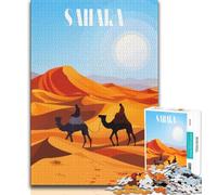 Rompecabezas Viaje por el Sahara de 1000 Piezas para Adultos y Adolescentes Un Juego desafiante Ideal para Regalar a Toda la Familia 50x75cm