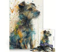 Rompecabezas Vibrant Canine Muse de 1000 Piezas Destreza Mental Interacción Suave Ajuste Perfecto Regalo Ideal (38x26cm)