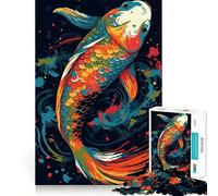 Rompecabezas Vibrant Koi 1000 Think Boost Game Tight Lock Sin Piezas Sueltas Desafío Mental Interactivo para el Hogar (50x75cm)