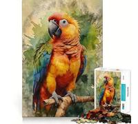 Rompecabezas Vibrante de 1000 Piezas de Guacamayo Escarlata para Adultos Juego de Habilidad Mental Corte láser para un Ajuste Actividad gratificante para días lluviosos (38x52cm)