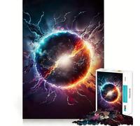 Rompecabezas Vibrante de 1000 Piezas Planeta Explosivo para Adultos Juego para ejercitar la Mente Encaje Huecos Actividad Relajante para desconectar (38x26cm)