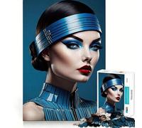 Rompecabezas Vibrante de Estilo Art Déco de 1000 Piezas Juguete de construcción Focus Building Toy Ajuste Espacios Actividad gratificante para días lluviosos (38x26cm)