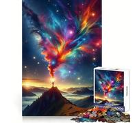 Rompecabezas Vibrante de montañas espaciales para Adolescentes, 1000 Piezas, Actividad Relajante para desarrollar la Capacidad de razonamiento, Bordes limpios, (50x75cm)