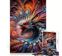 Rompecabezas Vibrante Dragon Vortex de 1000 Piezas para Adultos Mejora la Memoria Un pasatiempo Tranquilo Corte preciso Un Regalo Original (38x52cm)