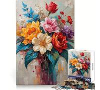 Rompecabezas Vibrante Sinfonía de Flores de 1000 Piezas para Adultos Mejora la Memoria Un pasatiempo Relajante Corte preciso Un Regalo Original (38x52cm)