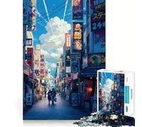 Rompecabezas Vibrantes con escenas callejeras japonesas para Adultos,1000 Piezas,Juego de Memoria,Corte Fino,Acabado Premium,una Forma entretenida de Pasar el Tiempo Libre (50x75cm)