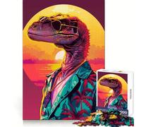 Rompecabezas Vice City Dino de 1000 Piezas para Adultos Estimula la Memoria cognitiva Fácil relajación Bordes nítidos (38x26cm)