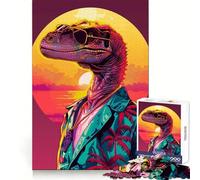 Rompecabezas Vice City Dino de 1000 Piezas Un desafío para la Mente Relajación acogedora Corte preciso (50x75cm)