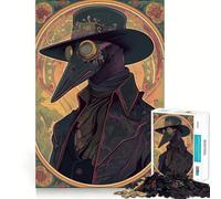 Rompecabezas Victoriano de 1000 Piezas con temática de médicos de la Peste para Adolescentes Juguete de lógica con Forma de Tren Divertido y silencioso Corte Suave Un Regalo Encantador (38x52cm)