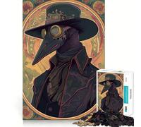 Rompecabezas Victoriano de 1000 Piezas con temática de médicos de la Peste para Adolescentes Refuerza la Memoria Divertido y Relajante Borde de Calidad Regalo Ideal (38x26cm)