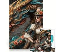 Rompecabezas Victoriano de 1000 Piezas para Adolescentes Juego Que estimula el Cerebro Encaje Huecos Actividad Relajante para Grupos en Interiores (50x75cm)