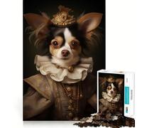 Rompecabezas Victoriano de Chihuahua para Adultos,1000 Piezas,Juego de Memoria,Corte láser para un Ajuste Perfecto, aliviar el estrés (50x75cm)