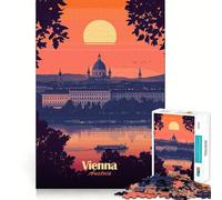 Rompecabezas Viena Sunset Cityscape para Adolescentes,1000 Piezas,Divertido Juego de Memoria,Superficie Lisa sin Rebabas,Regalo de cumpleaños,Juguete para ejercitar la Mente (50x75cm)