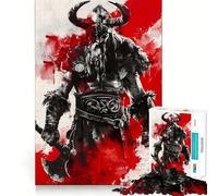 Rompecabezas Viking Berserk 1000 Juego de concentración Mental Corte de precisión Bordes Suaves Juego para Construir Conexiones significativas (50x75cm)