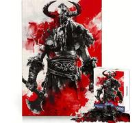 Rompecabezas Viking Berserk de 1000 Piezas para Adultos Mejora la Memoria Un pasatiempo Tranquilo Corte preciso Un Regalo Original (50x75cm)
