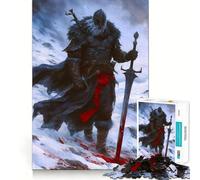 Rompecabezas Viking Berserk Snow Knight de 1000 Piezas,Juego cognitivo Divertido,Troquelado de Alta precisión, aliviar el estrés (50x75cm)