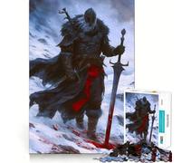 Rompecabezas Viking Berserk Snow Knight de 1000 Piezas Juego para ejercitar la Mente Artesanía de Corte experta Un pasatiempo Fascinante para los Momentos de Ocio (38x52cm)