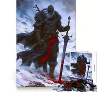 Rompecabezas Viking Berserk Snow Knight para Adolescentes, 1000 Piezas, diversión Intelectual, Entretenimiento Relajante, Corte Fino, Regalo de Invierno (50x75cm)