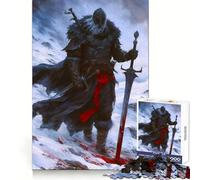Rompecabezas Viking Berserk Snow Knight para Adolescentes, 1000 Piezas, diversión Intelectual, Entretenimiento Relajante, Corte Fino, Regalo de Invierno (38x26cm)