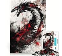 Rompecabezas Viking Dragon Nidhogg 1000 Juego de Memoria Mental de Alta precisión para Cortar,Manualidades interactivas,desafío Cerebral para el hogar (38x52cm)