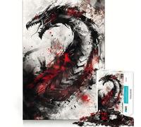 Rompecabezas Viking Dragon Nidhogg de 1000 Piezas,Juguete Que desafía la Mente,Troquelado de Alta precisión,Divertido Reto para Pasar el Tiempo (50x75cm)