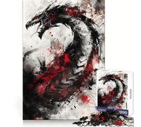 Rompecabezas Viking Dragon Nidhogg de 1000 Piezas para Adultos Mejora la Memoria Un pasatiempo Tranquilo Corte preciso Un Regalo Original (38x52cm)