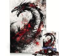 Rompecabezas Viking Dragon Nidhogg para Adolescentes de 1000 Piezas: Entrenamiento Inteligente, Escape Relajante, Corte Impecable, Sorpresa navideña (50x75cm)