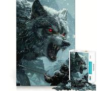 Rompecabezas Viking Fenrir Wolf de 1000 Piezas para Adolescentes diversión para estimular la Mente,Manualidades de Corte de Alta precisión,Actividad Relajante para desconectar (50x75cm)
