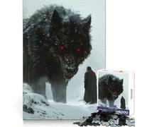 Rompecabezas Viking Fenrir Wolf de 1000 Piezas para Adolescentes: fortalecimiento de la Memoria, Descanso, Escape, Corte Fino, Sorpresa Festiva (38x52cm)