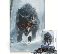 Rompecabezas Viking Fenrir Wolf para Adultos, 1000 Piezas, Ejercicio Mental, Entretenimiento placentero, Corte preciso, Regalo de cumpleaños (50x75cm)