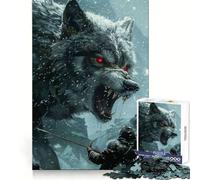 Rompecabezas Viking Fenrir Wolf para Adultos, 1000 Piezas, para Practicar la lógica, para una escapada Tranquila, con Bordes limpios, Navidad (50x75cm)