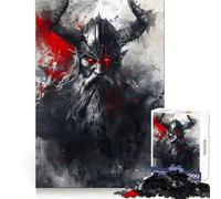 Rompecabezas Vikingo Berserk Warrior para Adultos, 1000 Piezas, Pensamiento estratégico, pasatiempo Relajante, Ajuste preciso, Regalo navideño (38x26cm)