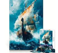 Rompecabezas Vikingos Navegando de 1000 Piezas para Adolescentes Fortalece la Memoria Escapada Relajante Corte Fino Sorpresa Festiva (38x26cm)