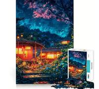 Rompecabezas Village Night de 1000 Piezas Juego de Habilidad Mental Ajuste Estable Sin Piezas Que se muevan Un pasatiempo Divertido para Fines de Semana Largos (38x26cm)