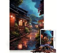 Rompecabezas Village Rain Street para Adolescentes 1000 Piezas Entrenamiento Inteligente Tiempo Libre Feliz Corte Impecable Feliz Navidad (50x75cm)