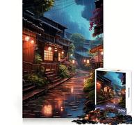 Rompecabezas Village Rain Street para Adultos, 1000 Piezas, Ejercicio Mental, Entretenimiento Agradable, Corte preciso, Regalo de cumpleaños (38x52cm)