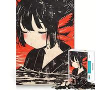 Rompecabezas Vintae Axolotl Anime Girl de 1000 Piezas Diversión para ejercitar la Memoria Bordes Lisos Encajamiento Forma Divertida de llenar Las Horas Libres (38x52cm)