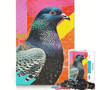 Rompecabezas Vintage con diseño de Paloma para Adultos,1000 Piezas,Juego para estimular la Mente,tamaño Uniforme,Piezas precisas,Ideal para Viajar, ejercitar la Mente (38x52cm)