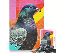 Rompecabezas Vintage con diseño de Paloma y Collage, 1000 Piezas, para desarrollar la Capacidad cognitiva, pasatiempo Tranquilo, Cierre sólido, Navidad (50x75cm)