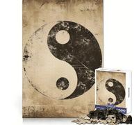 Rompecabezas Vintage con símbolo Yin Yang de 1000 Piezas para Adultos Fortalece la Mente, promueve la Tranquilidad y fomenta la recreación Encaje Firme (50x75cm)