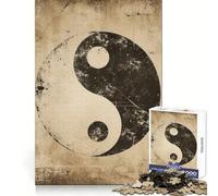 Rompecabezas Vintage con símbolo Yin Yang para Adultos, 1000 Piezas, para desarrollar la Memoria, Relajarse, divertirse, sentirse Seguro, unirse, (38x26cm)