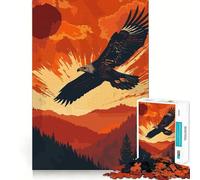 Rompecabezas Vintage de 1000 Piezas con diseño de águila Volando,Ideal para Adolescentes Juego Que estimula la Mente Encaja Perfectamente sin Huecos Actividad Relajante para Grupos en Interiores