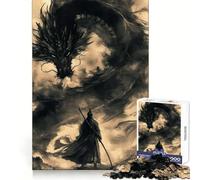 Rompecabezas Vintage de 1000 Piezas con diseño de dragón samurái para Adolescentes Juguete Intelectual para la relajación Mental Corte de Calidad Regalo Ideal para Las Fiestas (38x26cm)