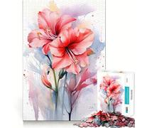 Rompecabezas Vintage de 1000 Piezas con diseño de Flores en Acuarela para Adultos Juego de lógica con Bordes Lisos y Cortes de precisión reuniones Familiares (50x75cm)