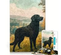 Rompecabezas Vintage de 1000 Piezas con diseño de Perro de Pelaje Rizado para Adolescentes Juego Que estimula el Cerebro Encaje Huecos Actividad Relajante para Grupos en Interiores