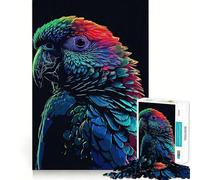 Rompecabezas Vintage de 1000 Piezas con Retrato de Loro para Adultos y Adolescentes Juguete para Pensar y reflexionar Alivia el estrés Regalo navideño de Corte Limpio (38x26cm)