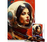 Rompecabezas Vintage de 1000 Piezas de Mujeres astronautas para Adolescentes Desarrolla la lógica y la Capacidad de concentración UNE Piezas con precisión Un Bonito (50x75cm)