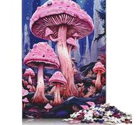 Rompecabezas Vintage de Bosque de Setas, Papel Entrelazado, Rectangular, para niños y niñas, 1000 Piezas (75 x 50 cm)