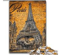 Rompecabezas Vintage de la Torre Eiffel de París de 2000 Piezas para Adultos Ideal para armar y Regalar a Toda la Familia Apto para niños de 14 años (70x100cm)
